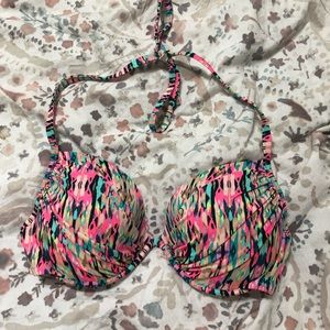 Multi color shade and shore bathing suit top